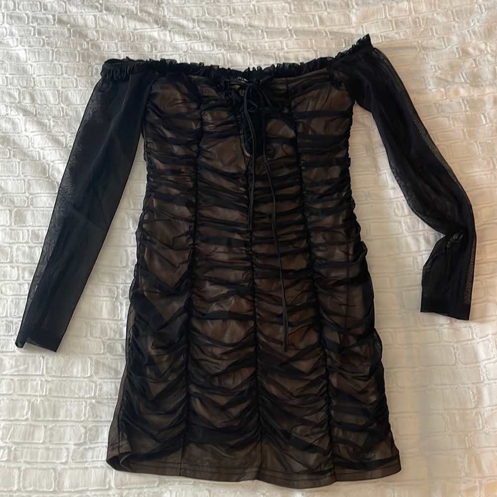 Ruched mini dress